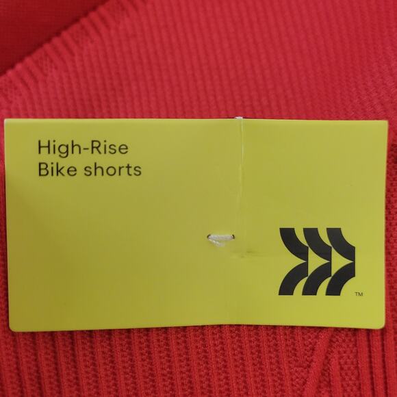 NWT all in motion High Rise 7" Rib Bike Shorts Cherry Red Size XXL - Picture 6 of 12